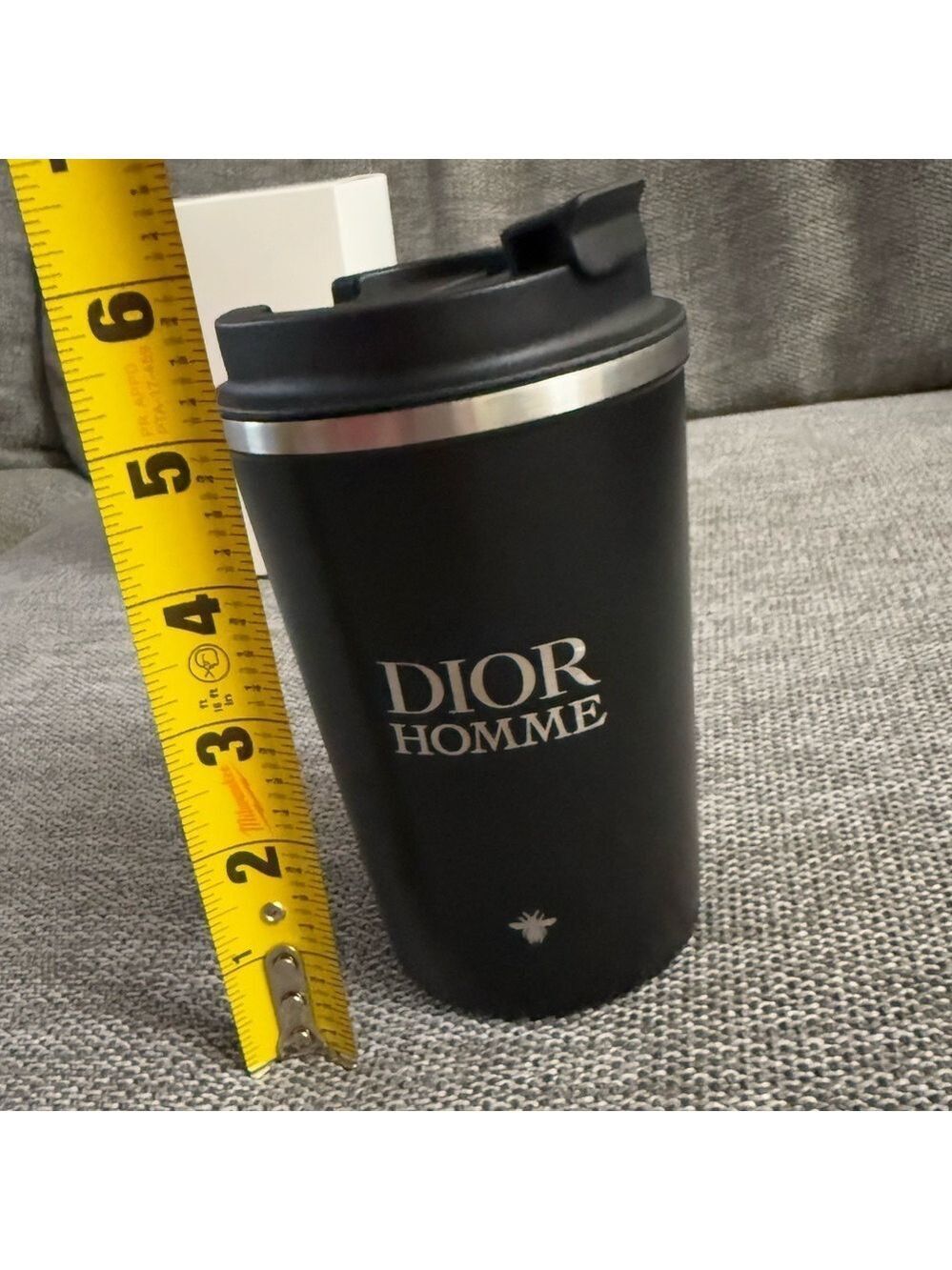 Dior Homme Small Tumbler Travel Coffee Mug Black Stainless Steel Authentic - Picture 10 of 10